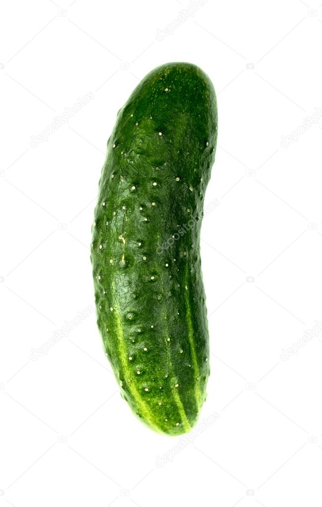 green cucumber isolated