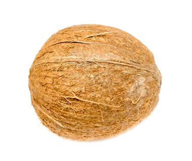 Beyaz arka planda hindistan cevizi