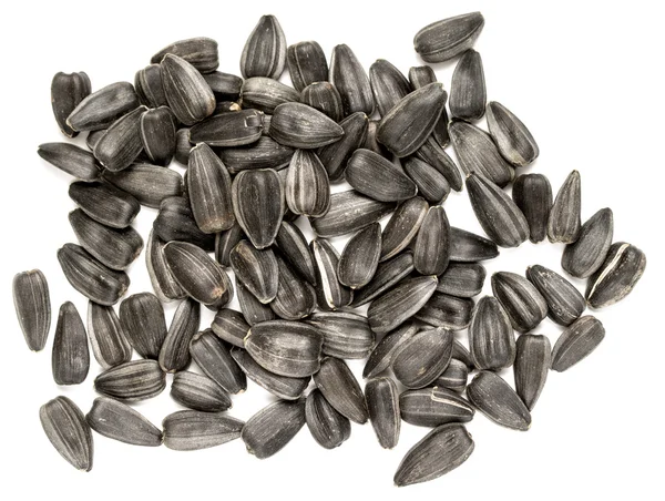 Black sunflower seeds closeup — Stock Photo, Image