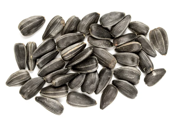 Black sunflower seeds closeup — Stock Photo, Image