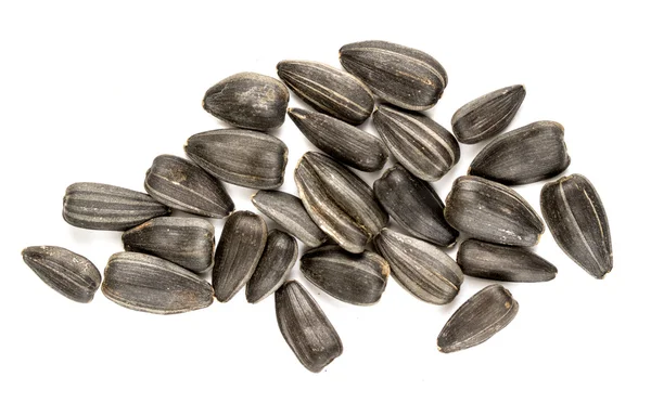 Black sunflower seeds closeup — Stock Photo, Image