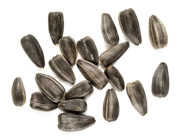 Black sunflower seeds closeup — Stock Photo, Image