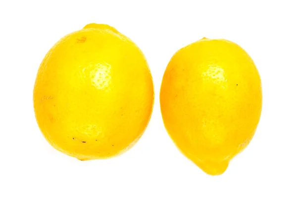 Два лимона на белом фоне — стоковое фото