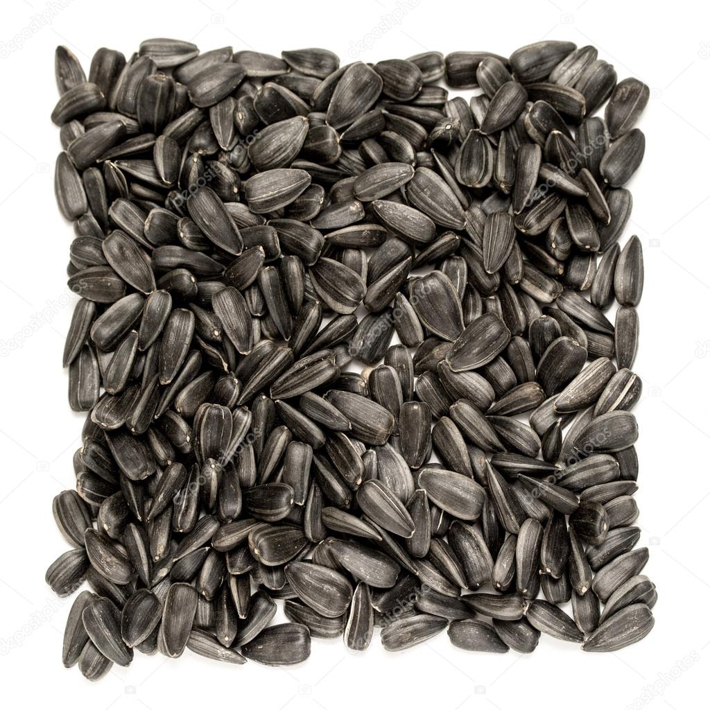 black sunflower seeds closeup