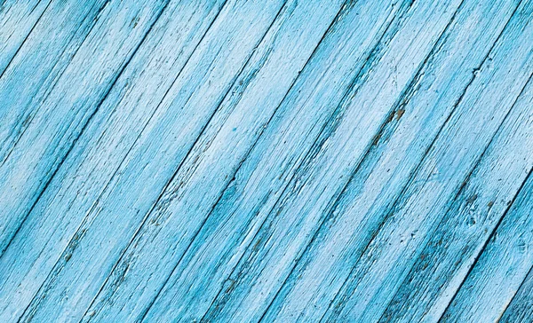 Cerca de madera vieja con pintura azul — Foto de Stock