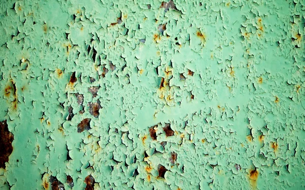 Fundo de metal enferrujado verde velho — Fotografia de Stock