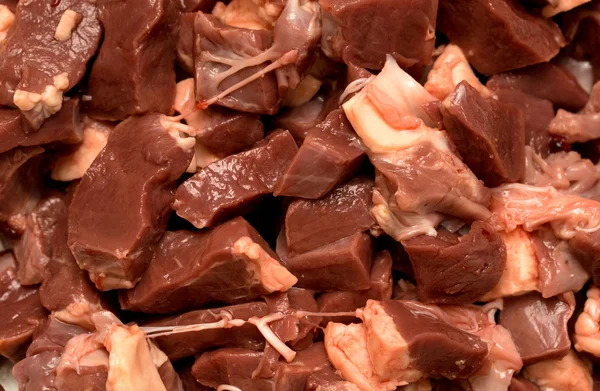 Fette di carne cruda di manzo — Foto Stock