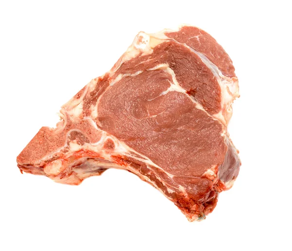 Carne de bovino sobre um fundo branco — Fotografia de Stock