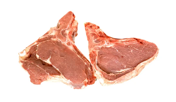 Rindfleisch auf weißem Hintergrund — Stockfoto