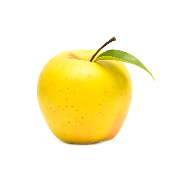 白色背景的黄色苹果 — 图库照片
