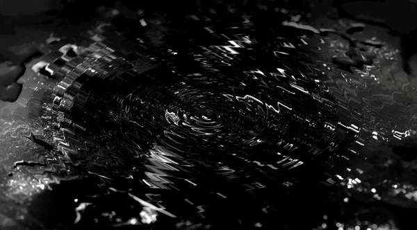 Circles on the black water — Stock Photo, Image