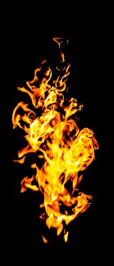 Bir siyah alevler ateş