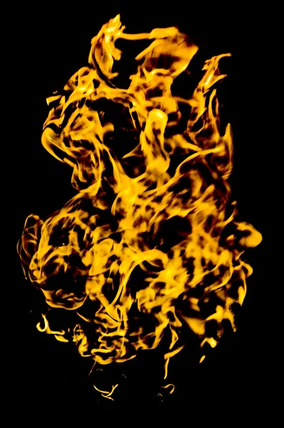 火在一个黑色的火焰 — 图库照片