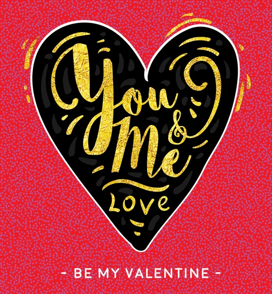 Valentine creeting cartão de amor — Vetor de Stock