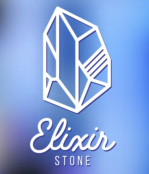 Elixir stone logotype — Stock Vector