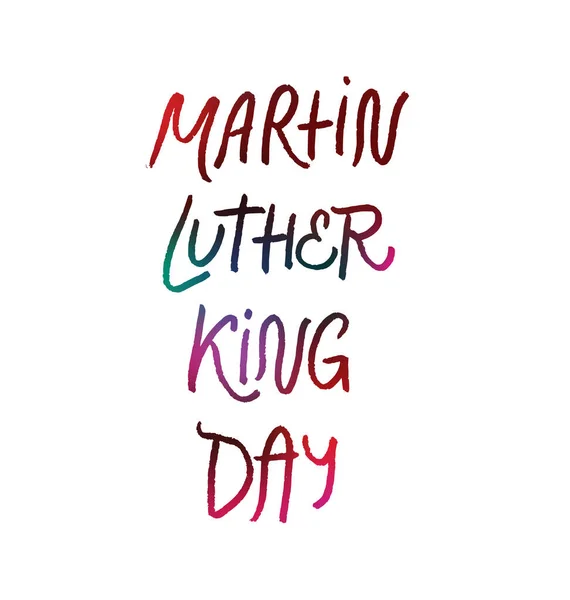 Плакат Дня Мартина Лютера Кинга Векторная Надпись — стоковый вектор