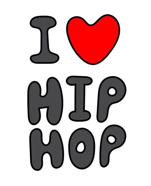Adoro hip-hop. — Vetor de Stock
