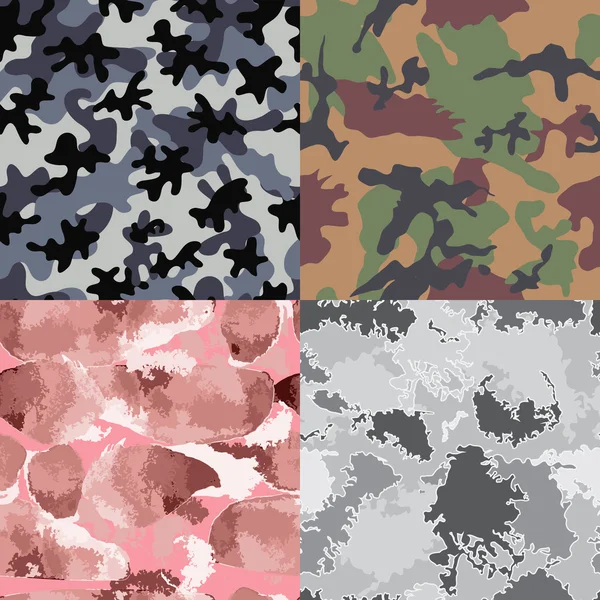 Kamouflage seamless mönster — Stock vektor