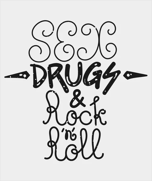 Sex Drugs and Rock 'n' Roll — Stock Vector