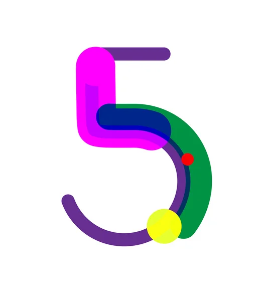Cinq chiffres — Image vectorielle