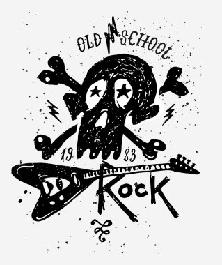 Vintage kafatası rozeti