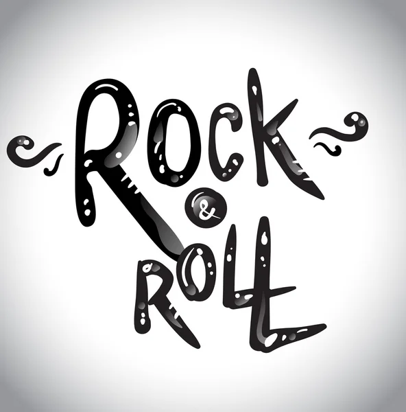 Letras de Rock and Roll — Vetor de Stock