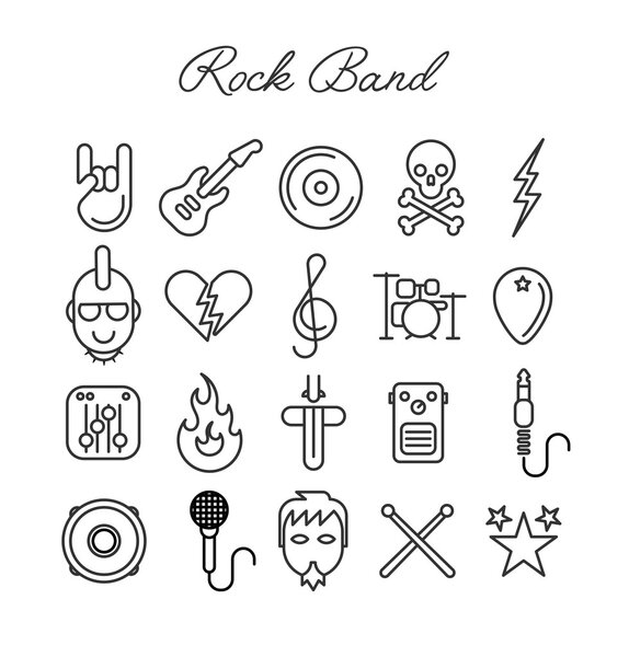 Rock Band Icon Set