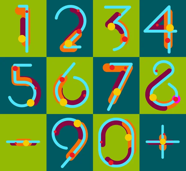 Chiffres géométriques — Image vectorielle