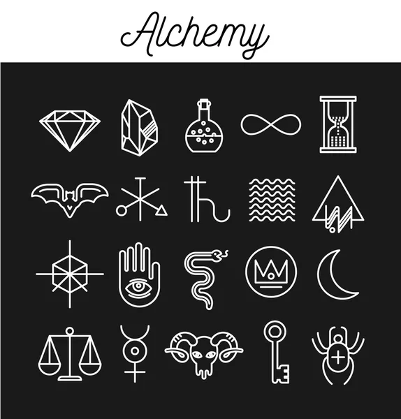 Alchemie Icon Set — Stockvector