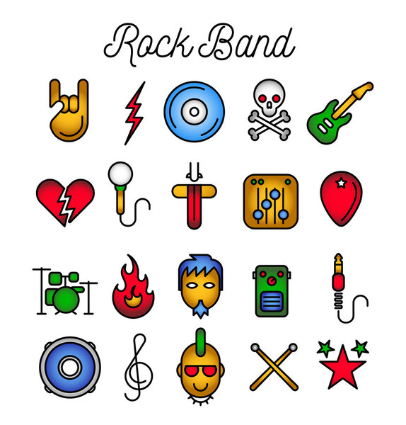 Rock Band Icon Set