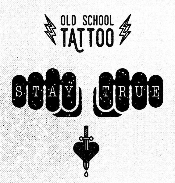 Sigue siendo verdadero tatuaje — Vector de stock