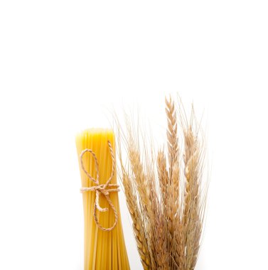 organic Raw italian pasta and durum wheat  clipart