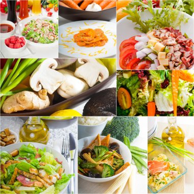 salata kolaj kompozisyon karede iç içe