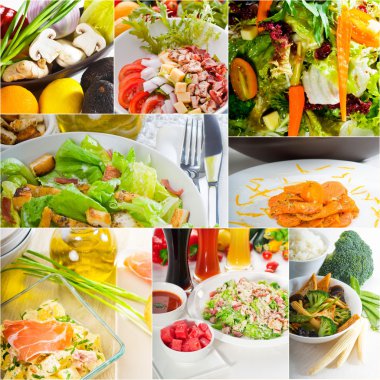 salata kolaj kompozisyon karede iç içe
