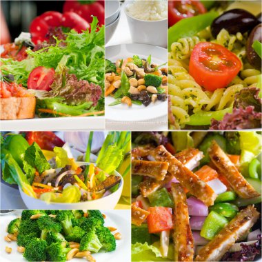 salata kolaj kompozisyon karede iç içe