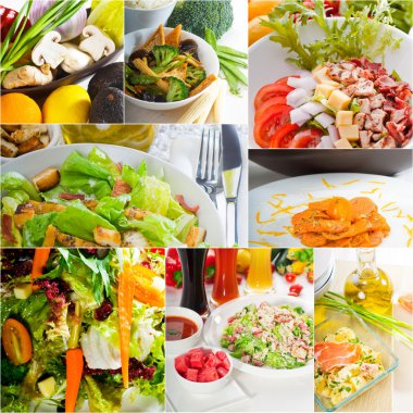 salata kolaj kompozisyon karede iç içe