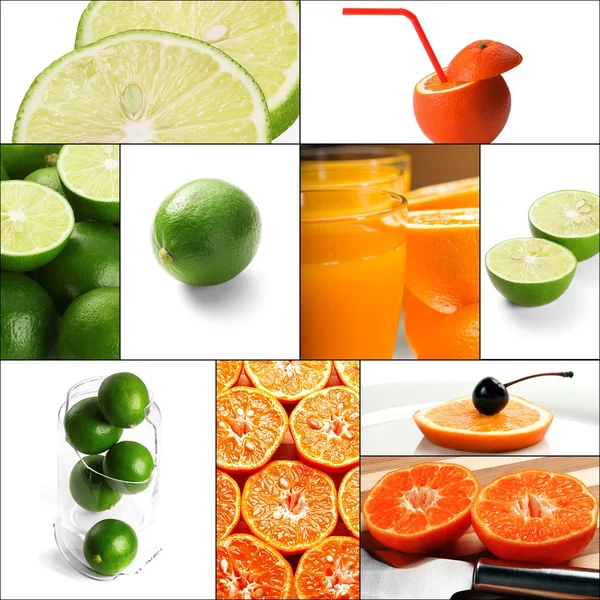 Collage aus Zitrusfrüchten — Stockfoto