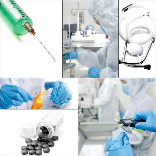 Collage médico — Foto de Stock