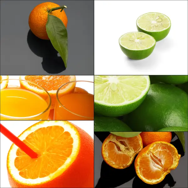 Citrusvruchten collage — Stockfoto