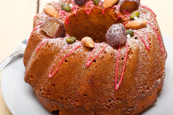 Kastanje taart brood dessert — Stockfoto