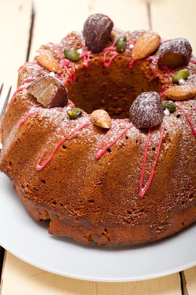 Kastanje taart brood dessert — Stockfoto