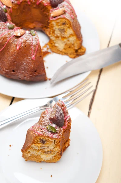 Десерт из каштанового торта — стоковое фото