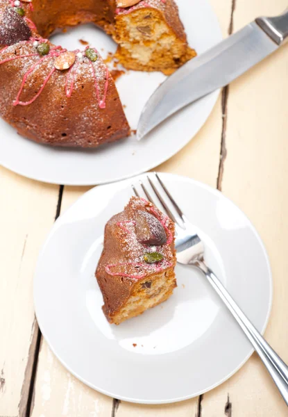 Kaštanový dort chléb moučník — Stock fotografie