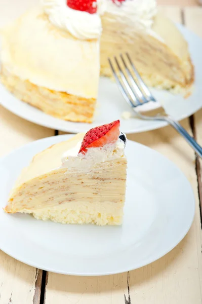 Crepe pancake cake — Stock Photo, Image