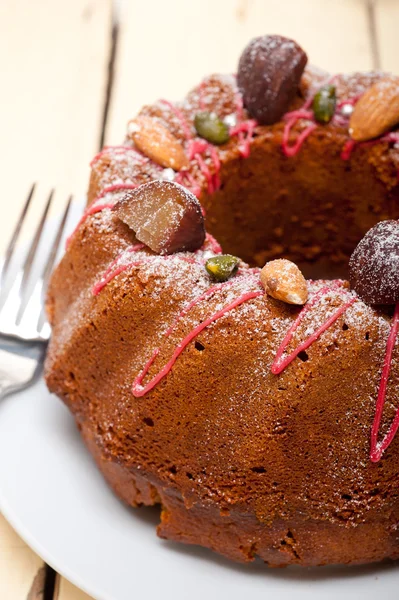 Chestnut cake bread dessert — Stock Photo, Image