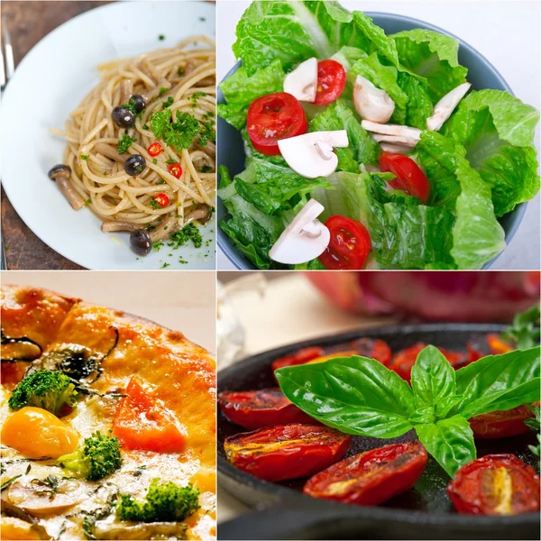 Gezonde vegetarische vegan food collage — Stockfoto