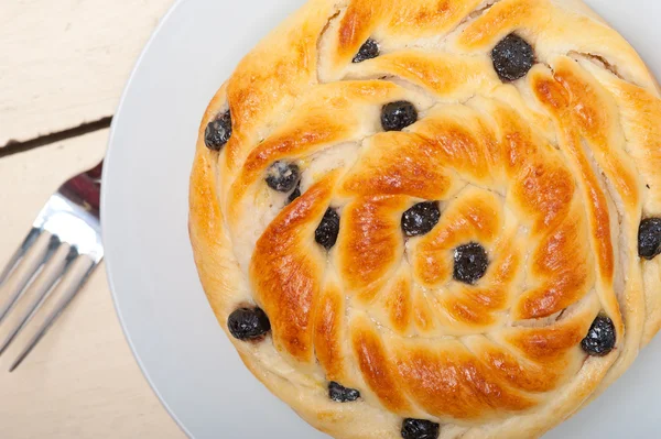 Blueberry bread cake dessert — Stock Photo, Image