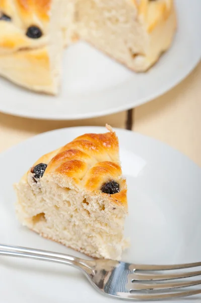 Blueberry bread cake dessert — Stock Photo, Image