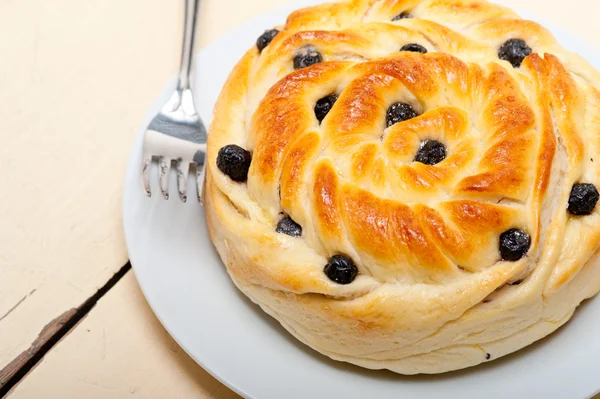 Blåbär bröd kaka dessert — Stockfoto