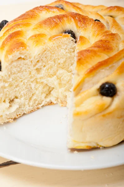 Blueberry bread cake dessert — Stock Photo, Image